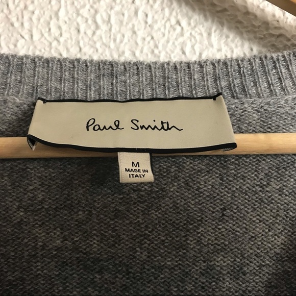 Paul Smith Gray Made In Italy Wool Sweater Dress Medium Relaxed‎ Fit Minimalist - Picture 5 of 7